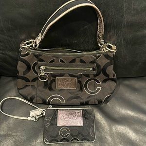 Coach purse with matching wristlet